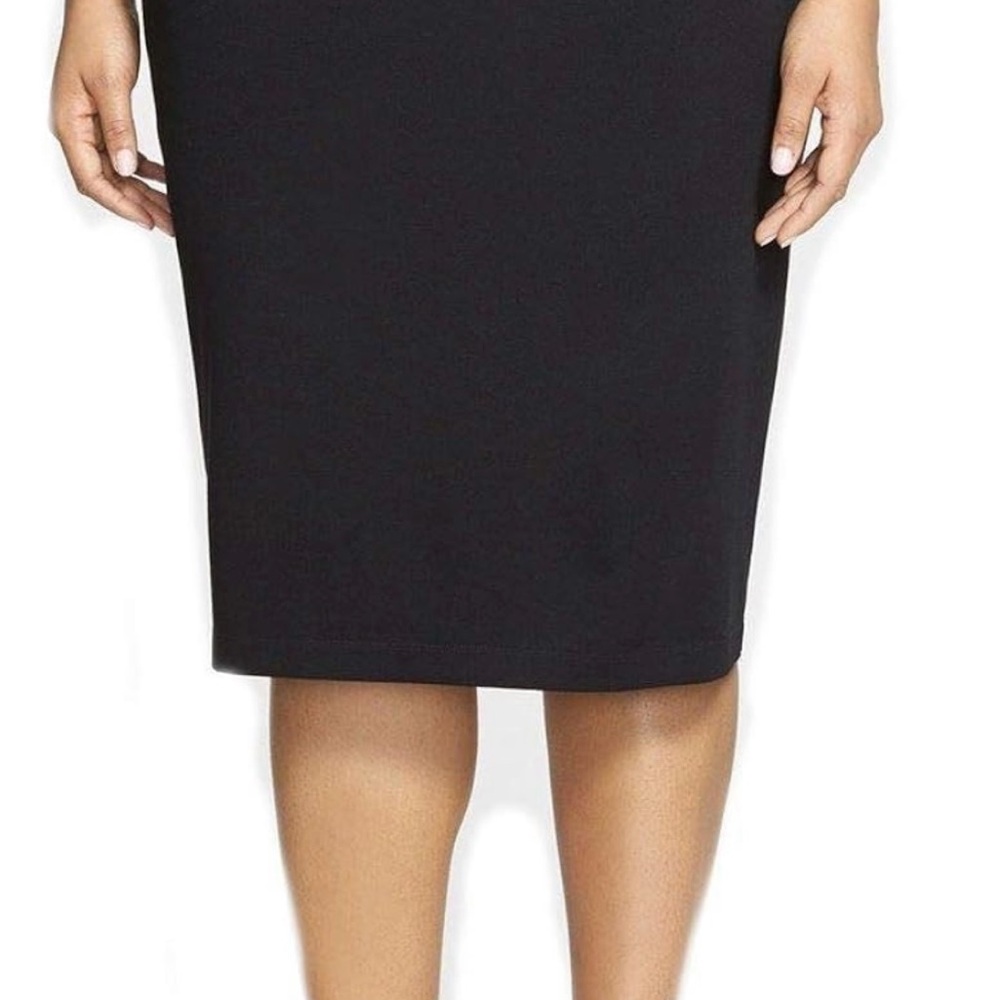 NWT Eileen Fisher Black Knee-Length Pencil Skirt